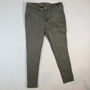 Seven7 womens utility ankle skinny olive size 12